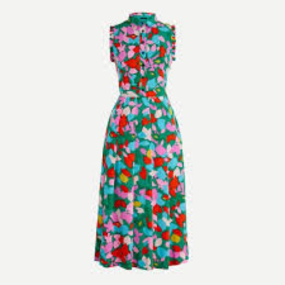 J Crew pleated floral dress